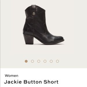 Frye, Jackie Button Short Black Boots
